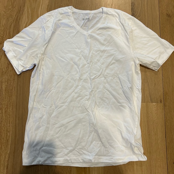 Hugo Boss White Undershirt Tee Shirt Size L - Picture 1 of 3
